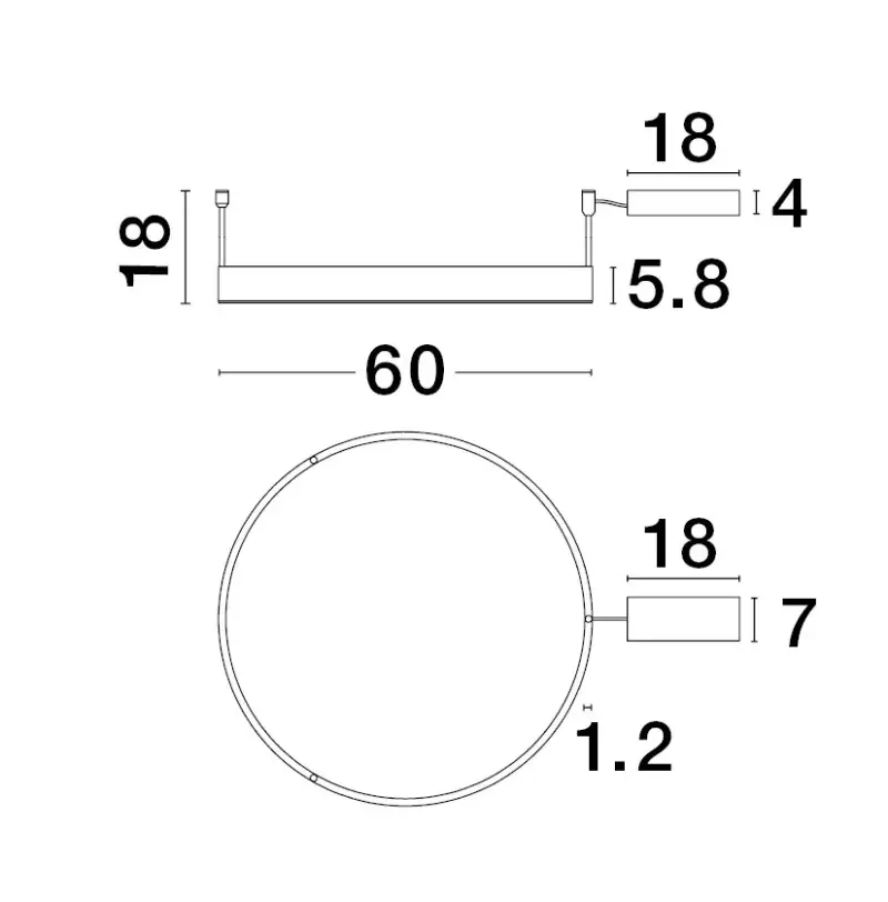 Stropné svietidlo NOVA LUCE 9063600 LED 46W 3700lm 3000K 230V IP20